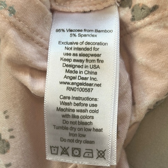 Angel Dear - long sleeve bamboo Blush cross body top with sheep design - Picture 3 of 4